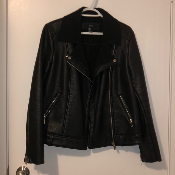 Black faux leather jacket - Picture 1 of 10